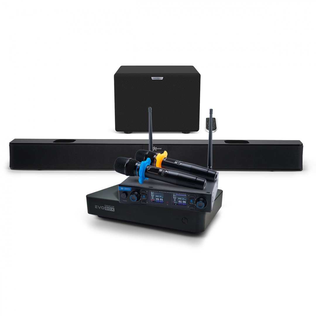 Hi-End караоке-система EVOBOX Premium + EvoSoundBar (саундбар с караоке) в Россоши