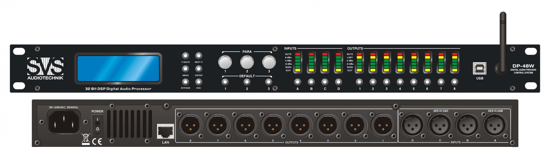 SVS Audiotechnik DP-48W Цифровой процессор: 4 входа 8 выходов в Россоши