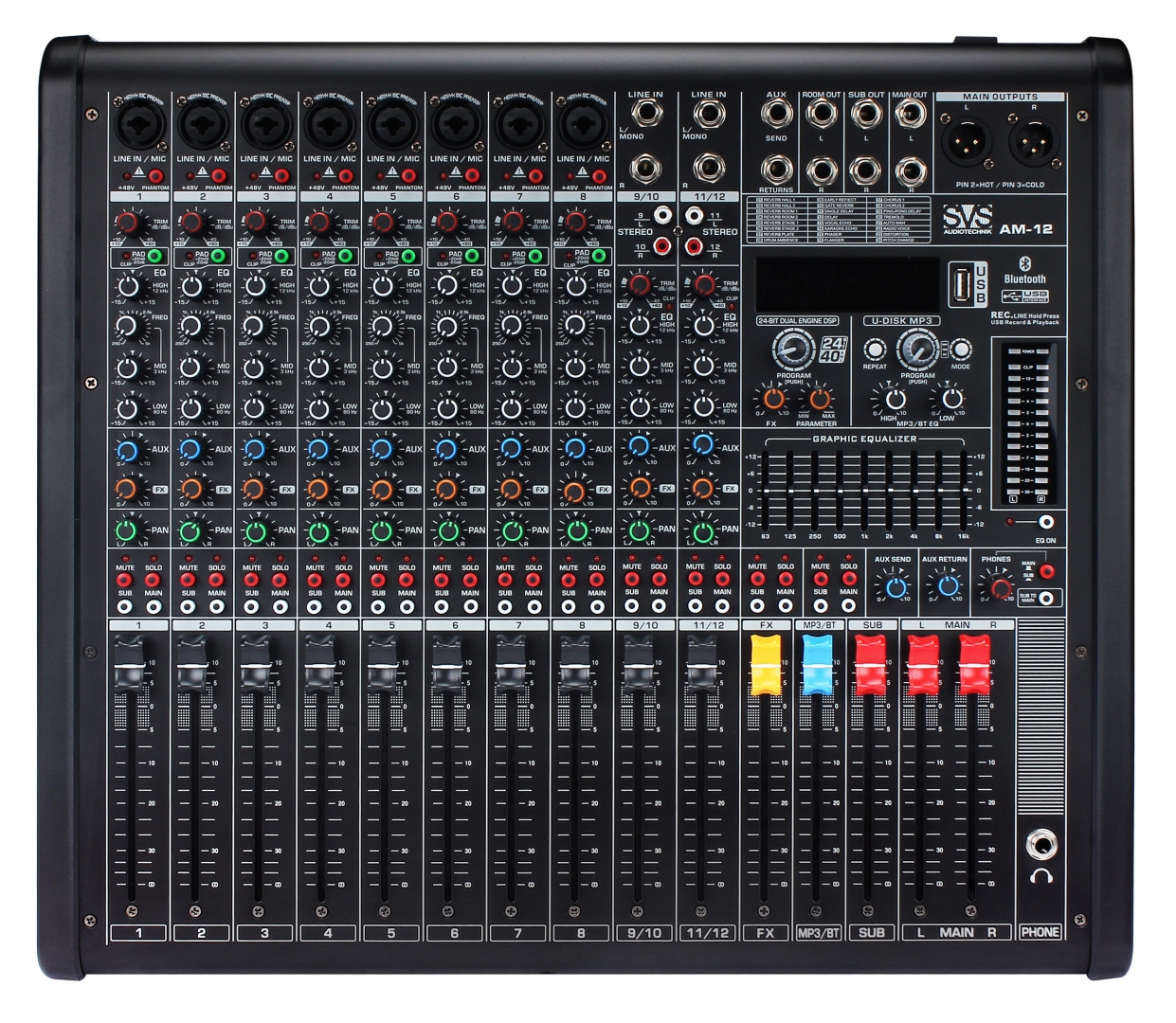 SVS Audiotechnik mixers AM-12 Микшерный пульт аналоговый, 12-канальный в Россоши