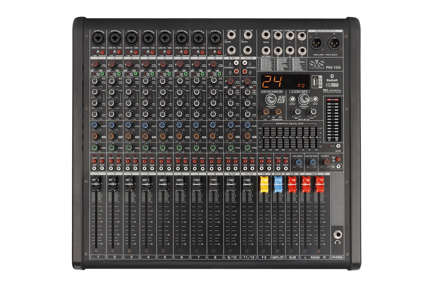SVS Audiotechnik mixers PM-12A Активный аналоговый микшерный пульт, 12-канальный в Россоши